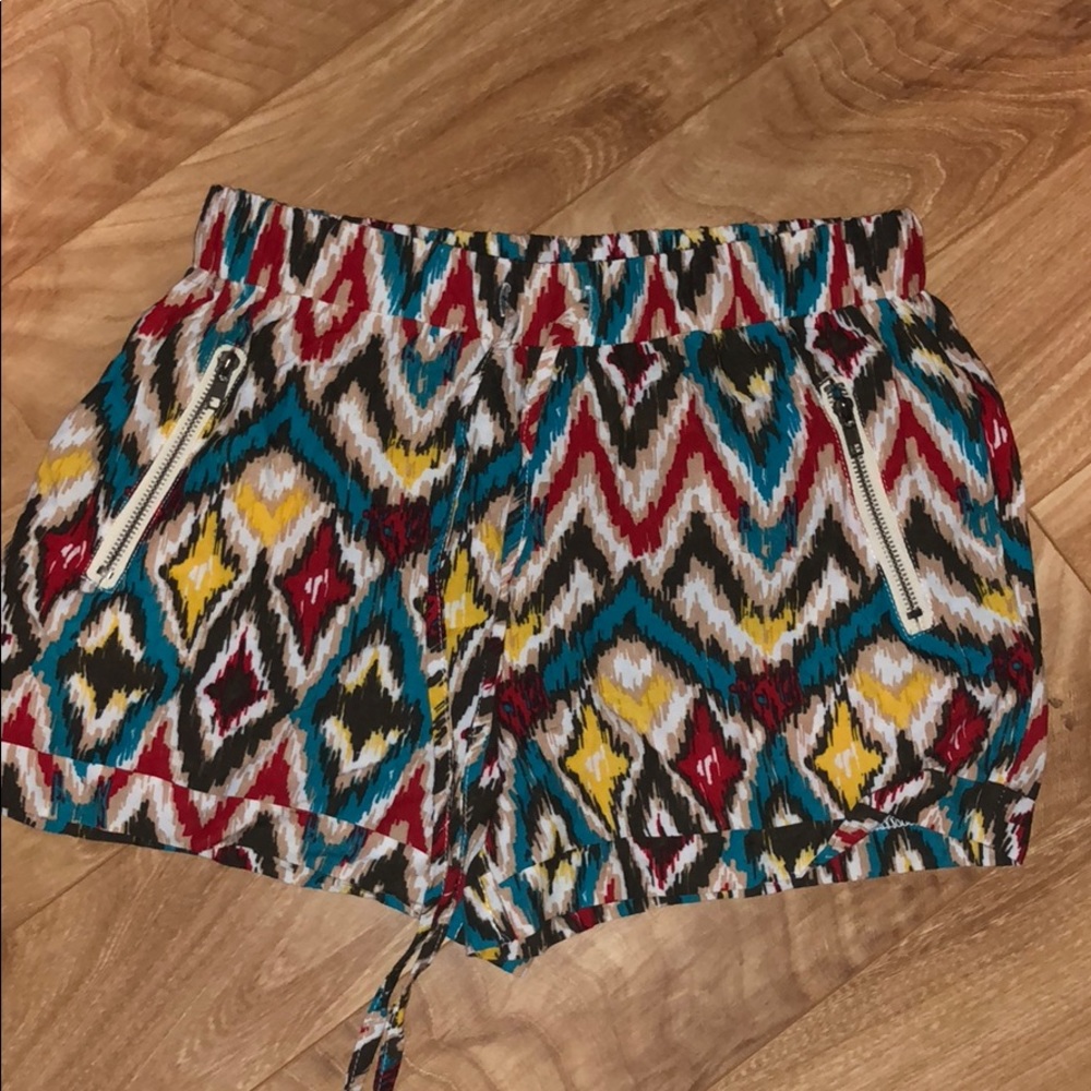 NWOT colorful, patterned high waisted shorts